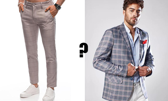 Jaké sako se hodí ke kostkovaným kalhotám?